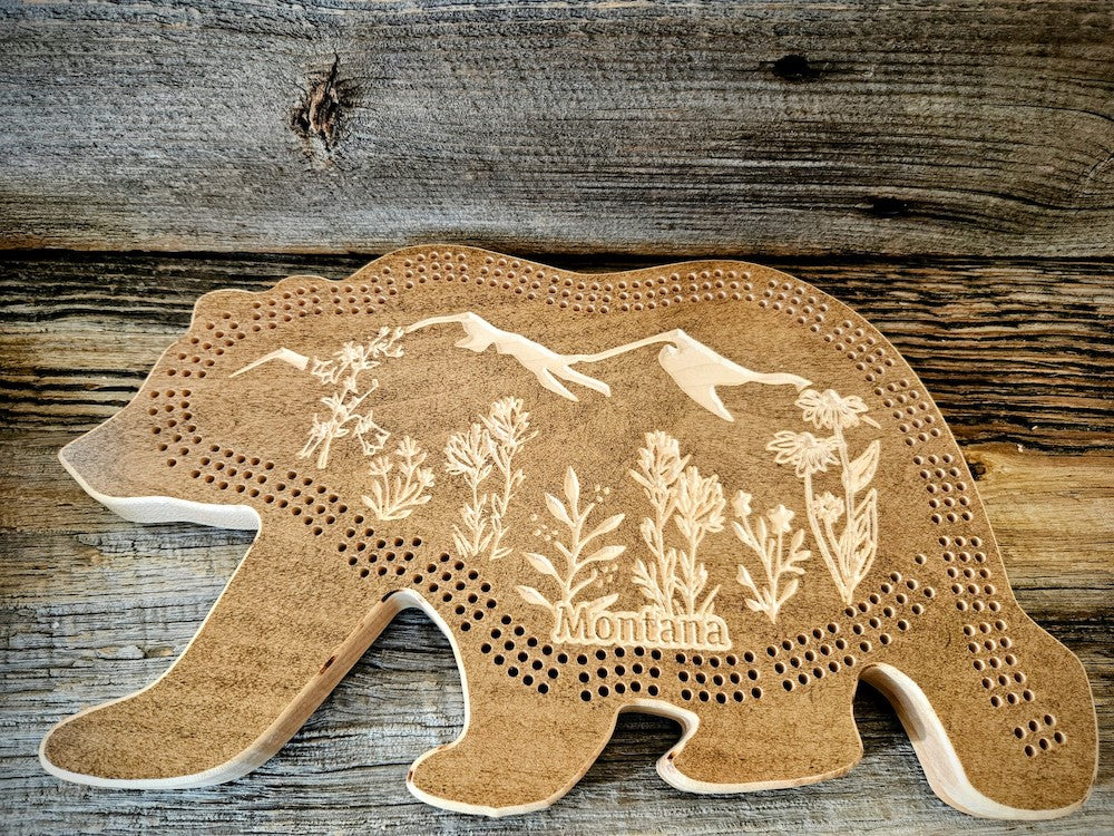 Bear Montana Cribbage Board