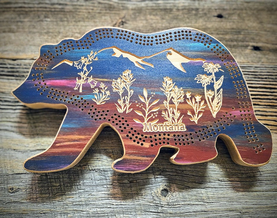 Bear Montana Cribbage Board