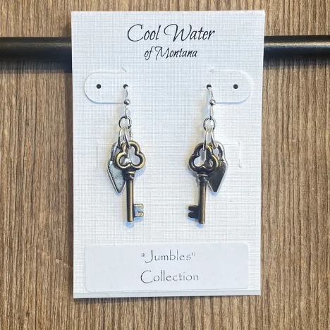Key to my heart earrings