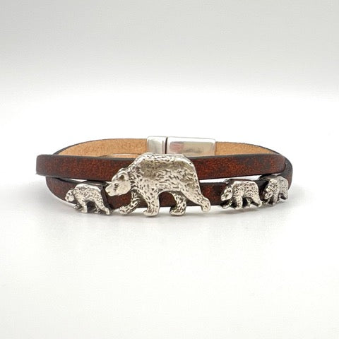 grizzly tobacco bracelet Grizzly 399 Leather Bracelet