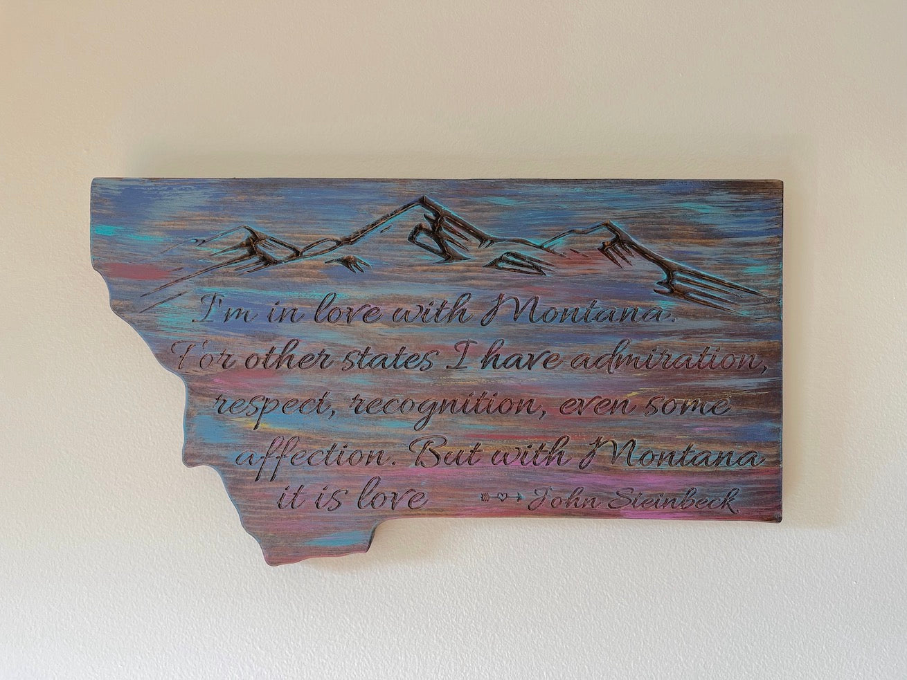 Montana Steinbeck Quote - Sunset Color (Made to order)