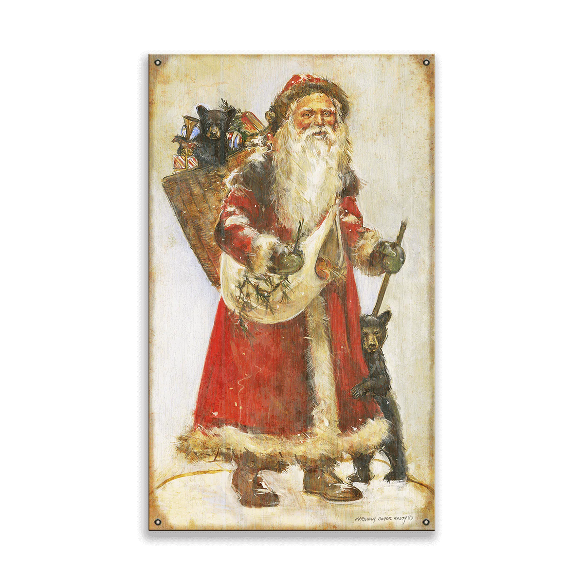 Saint Nicholas and The Cubs - Wood & Metal Wall Art