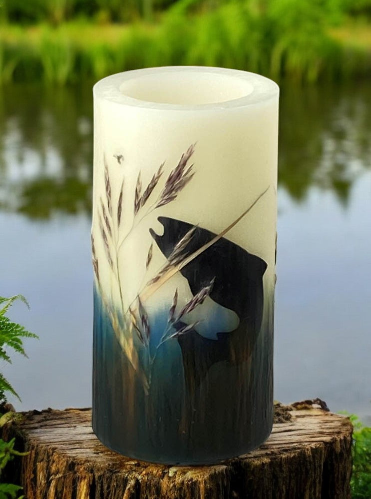 Happy Trout Flameless Candle with Timer