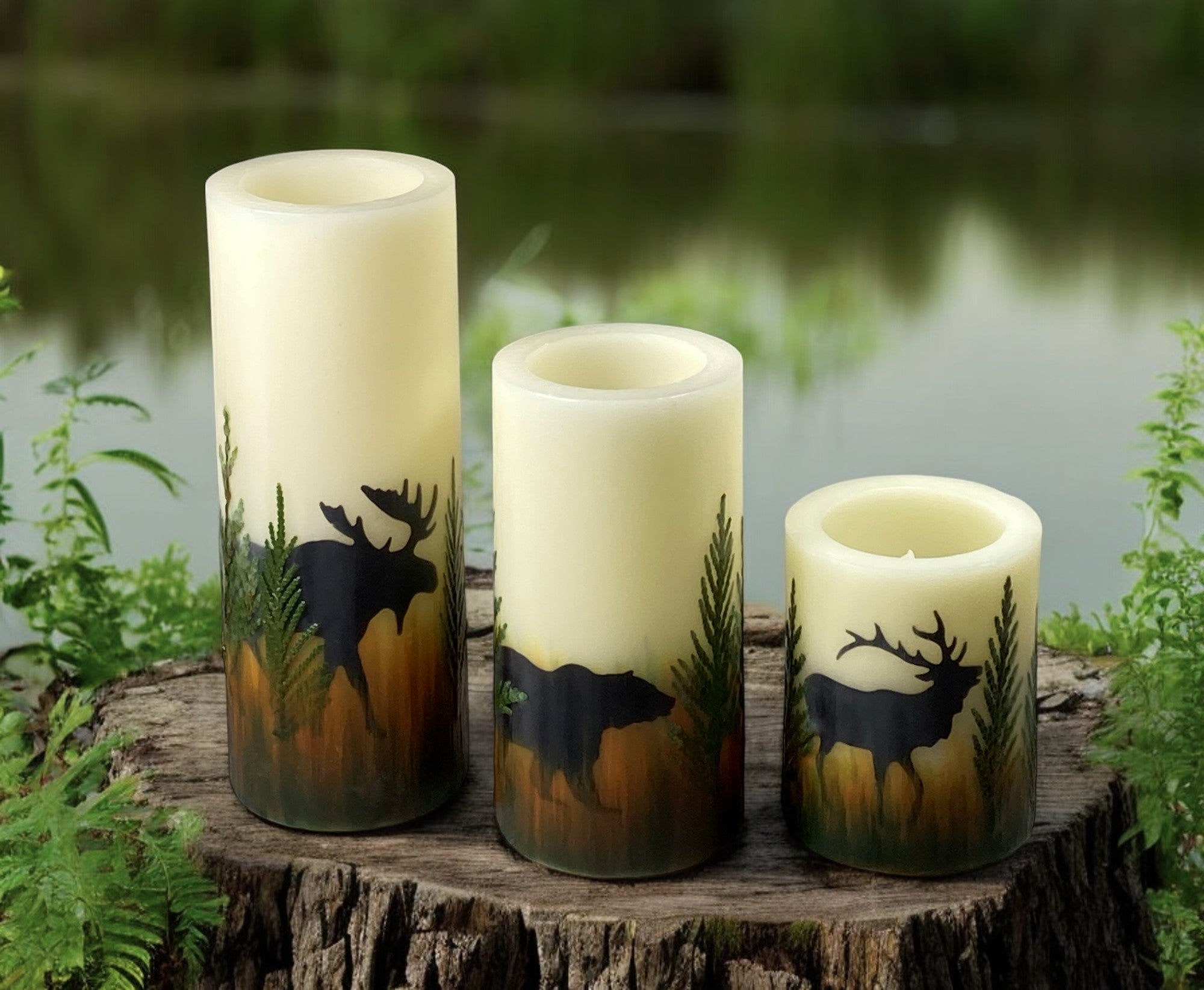 Wildlife Flameless Candles with Timer