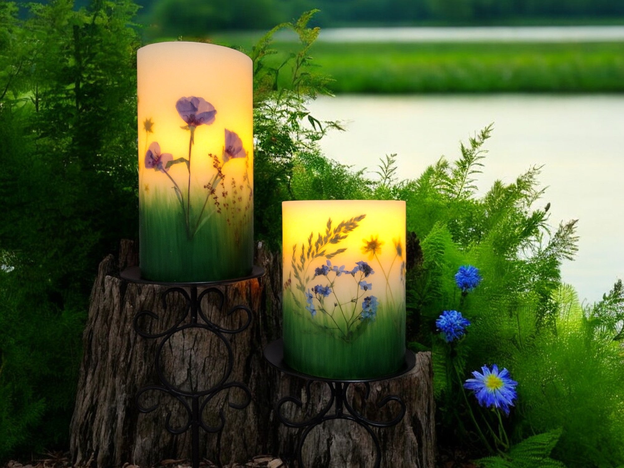 Montana Wildflower Flameless Candles with Timer