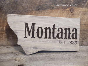 Montana 1889 Wood Sign