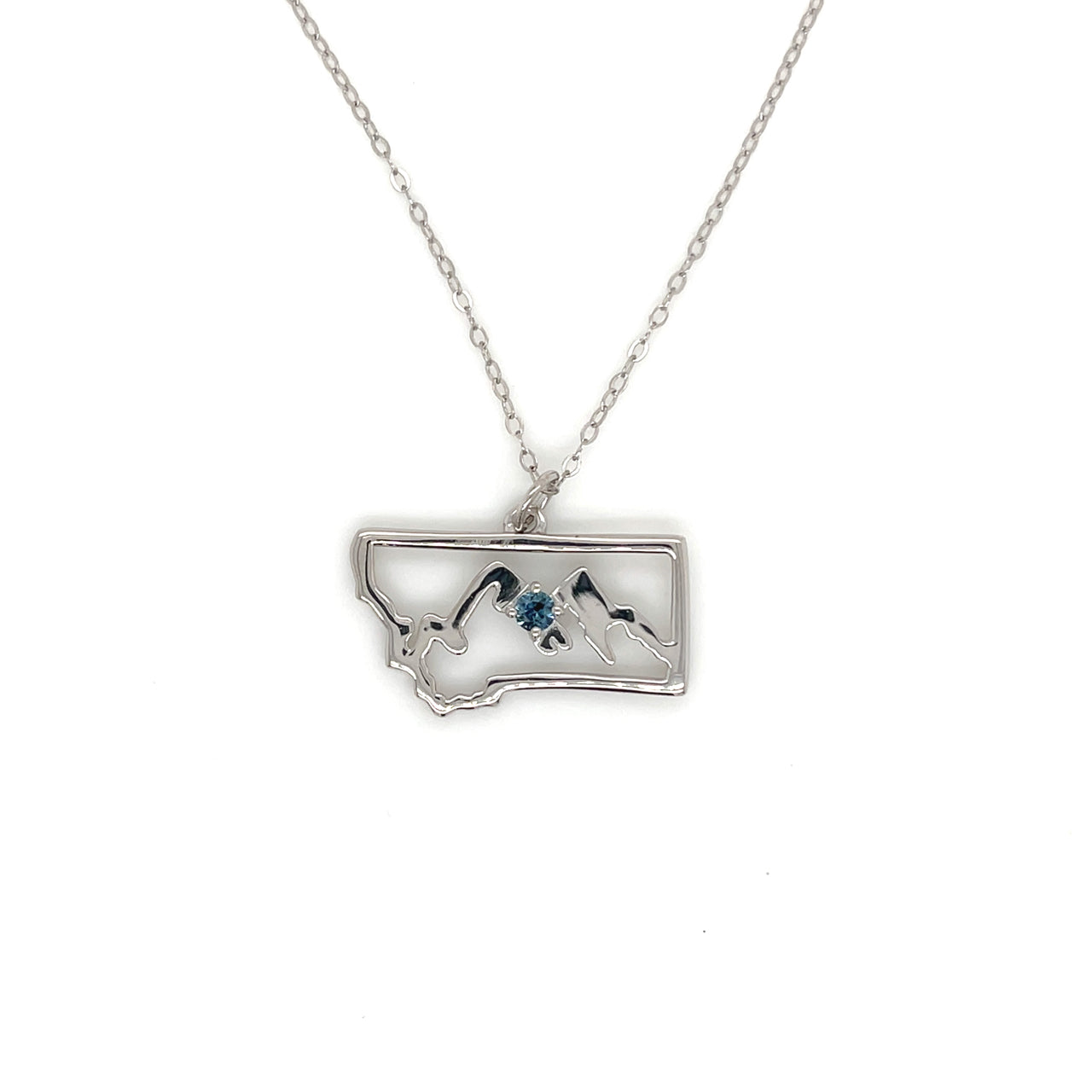 Montana Sapphire Mountain Pendant