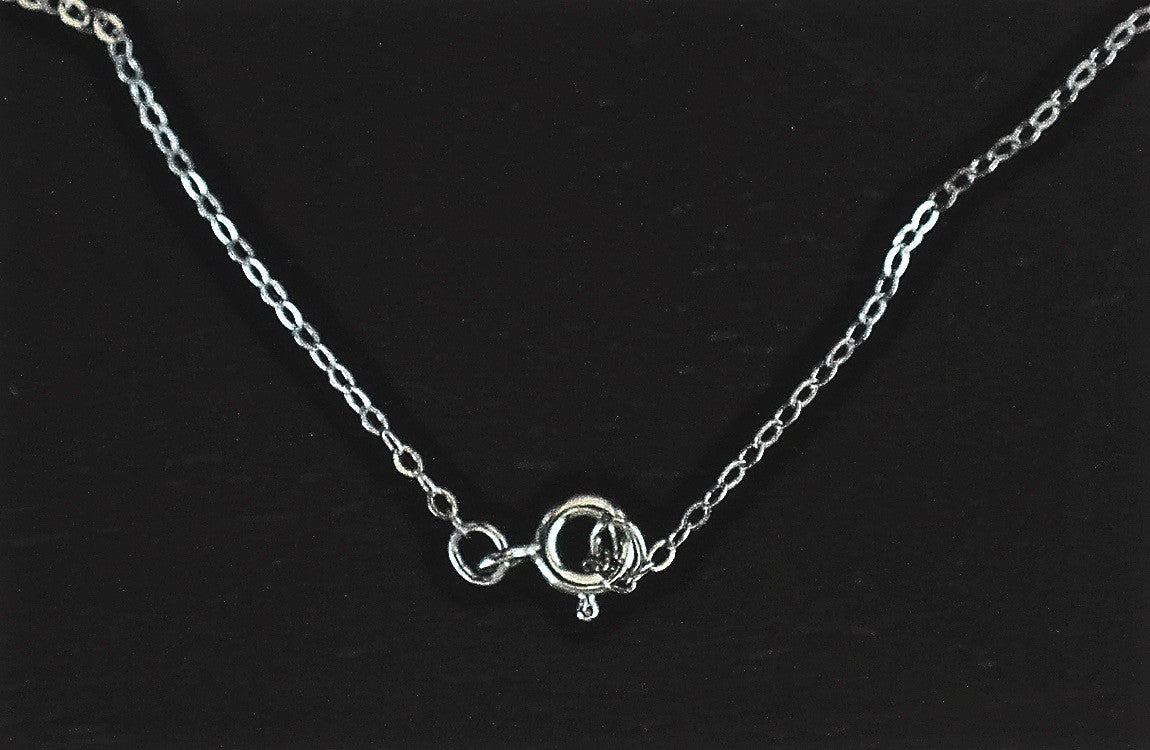Montana Sapphire Necklace, Silver Cross Pendant