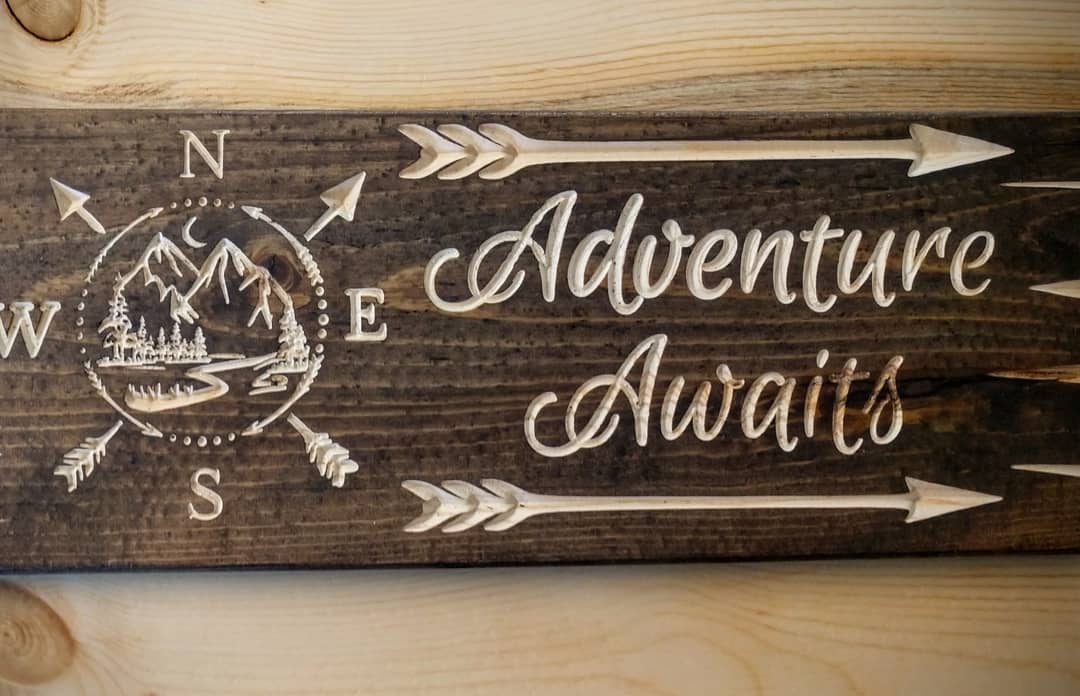 Adventure Awaits Sign (Color Choices)