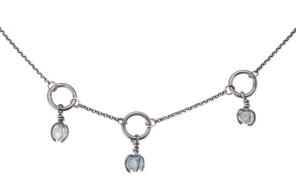 Anna Necklace - Uncut Montana Sapphire