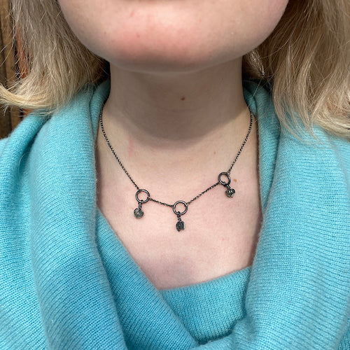 Anna Necklace - Uncut Montana Sapphire