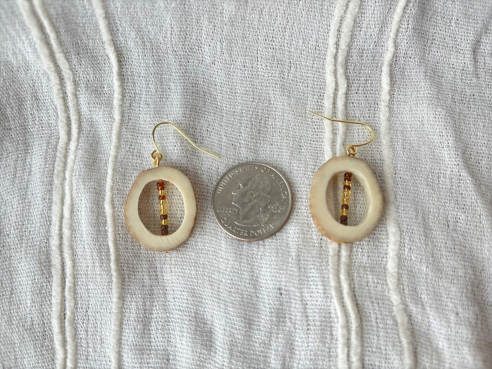 Antler with Glass Beads Earrings & Necklace