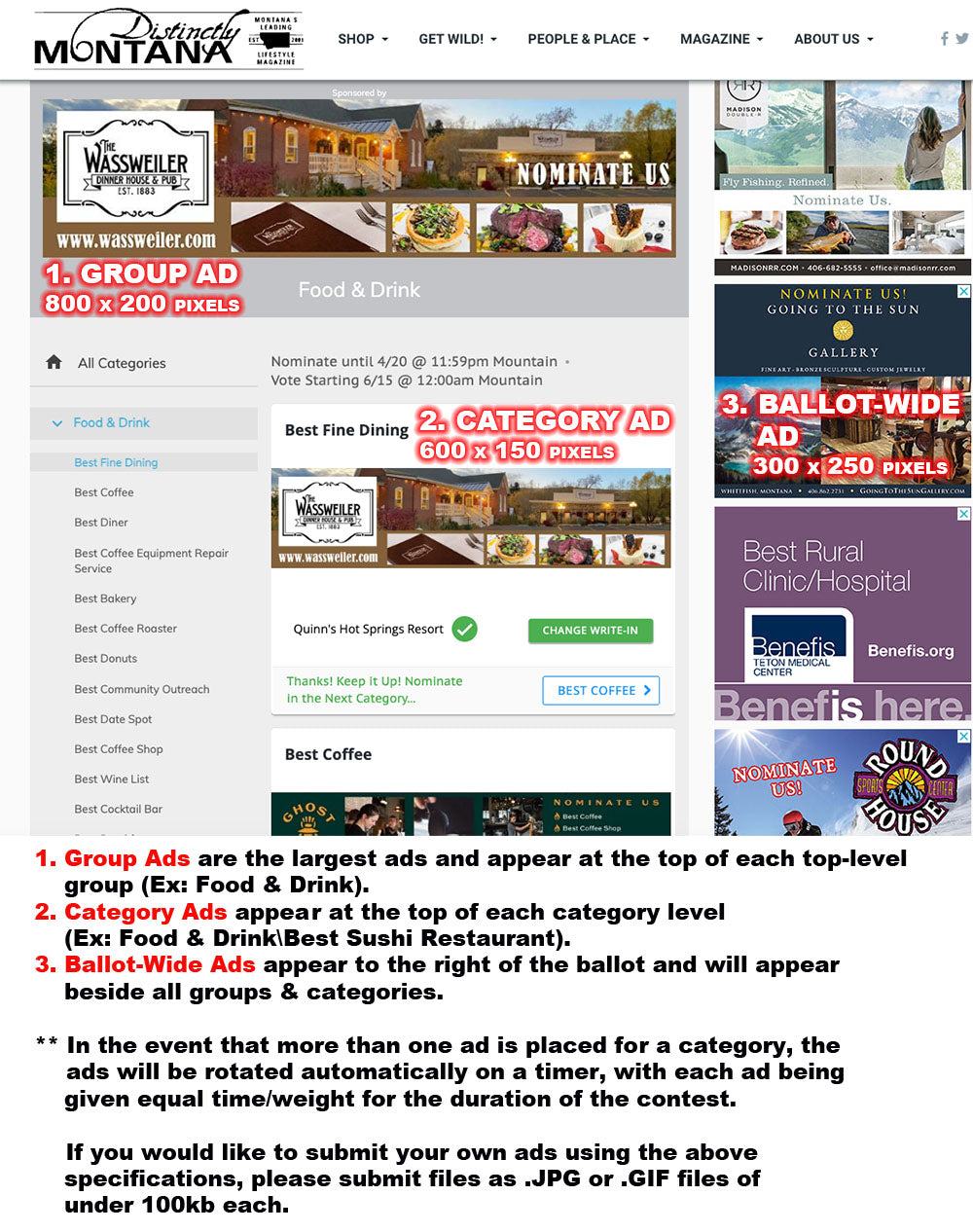 Best of Montana - BASIC Nomination Marketing Package