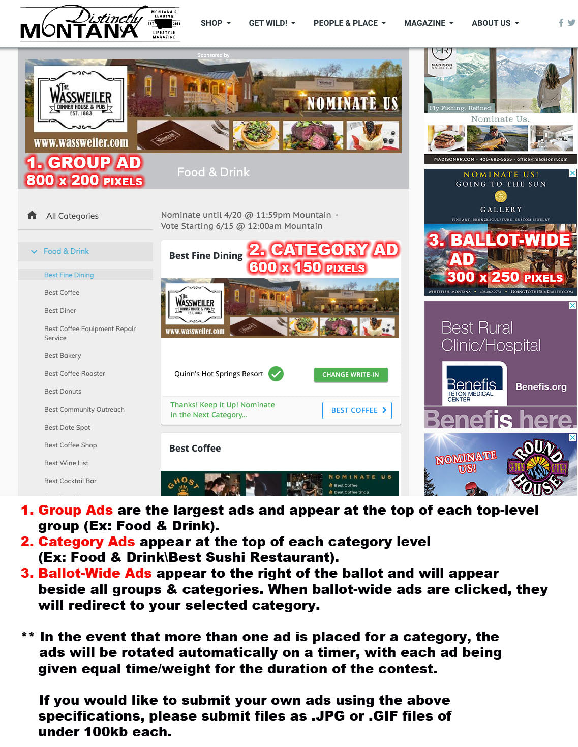 Best of Montana - DELUXE Nomination Marketing Package