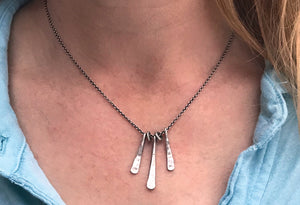 Silver trio Montana made necklace