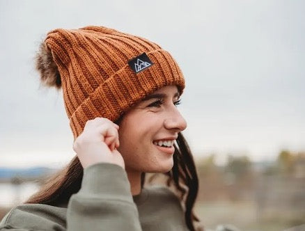 Knitted Pom Pom Beanie