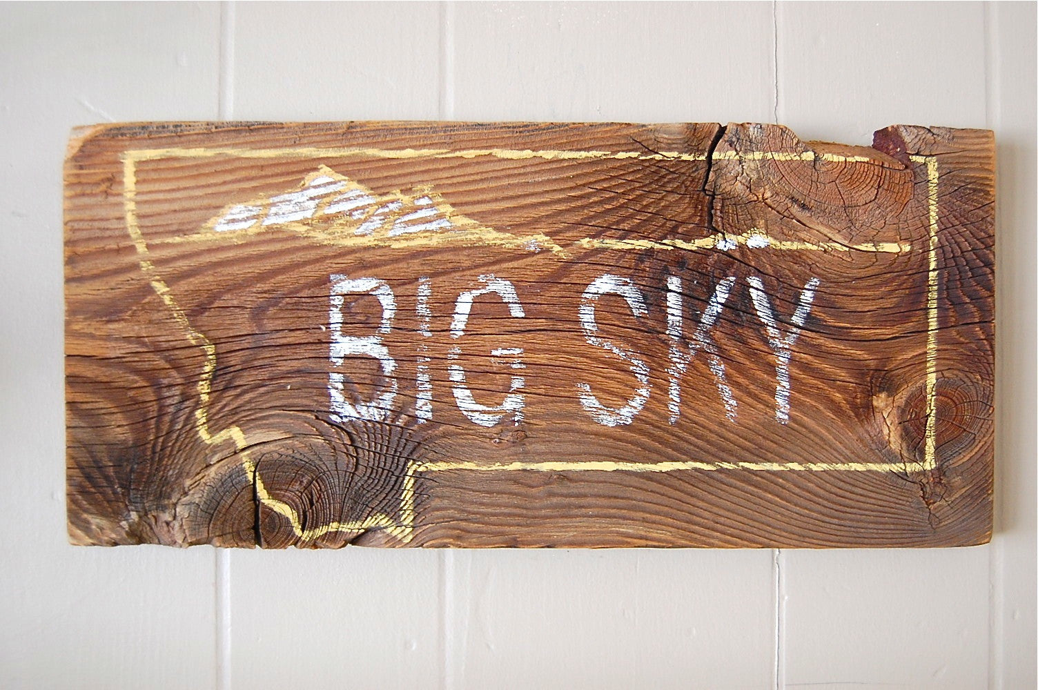 Big Sky Rustic Barnwood Montana Sign