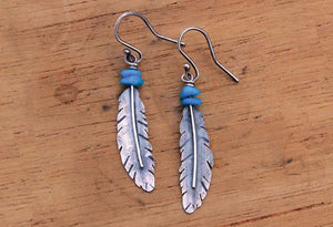 Sterling Feather Montana earrings