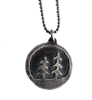 Sterling Silver Pine Tree Necklace