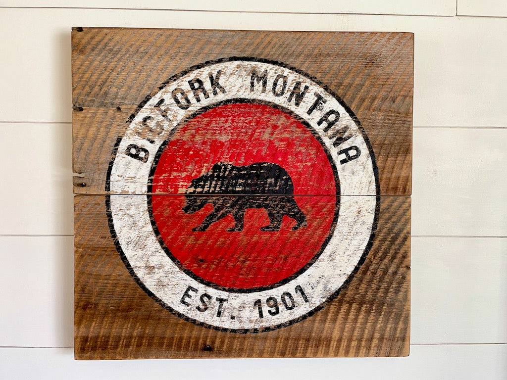 Big Fork, Montana Rustic Sign