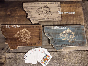 Montana Trout Cribbage Board