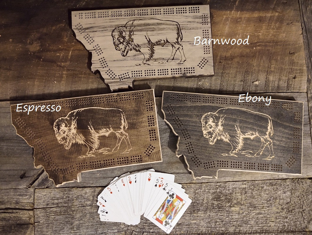 Montana Bison Cribbage Board
