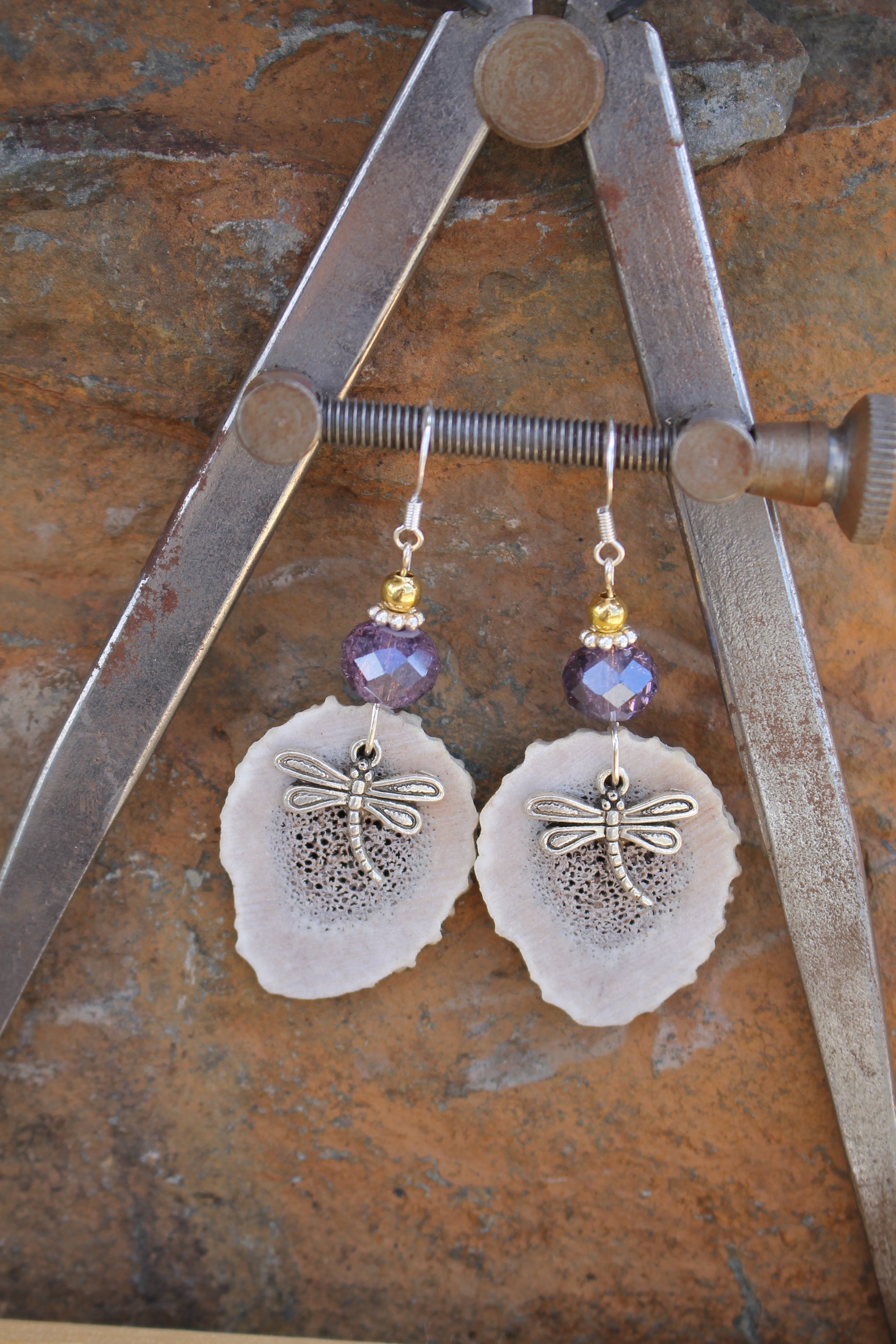 Antler Dragonfly Earrings