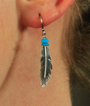Sterling Feather Montana earrings