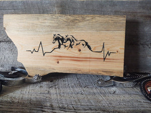 Montana Heartbeats Horse Sign