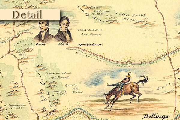 Artistic Montana Map