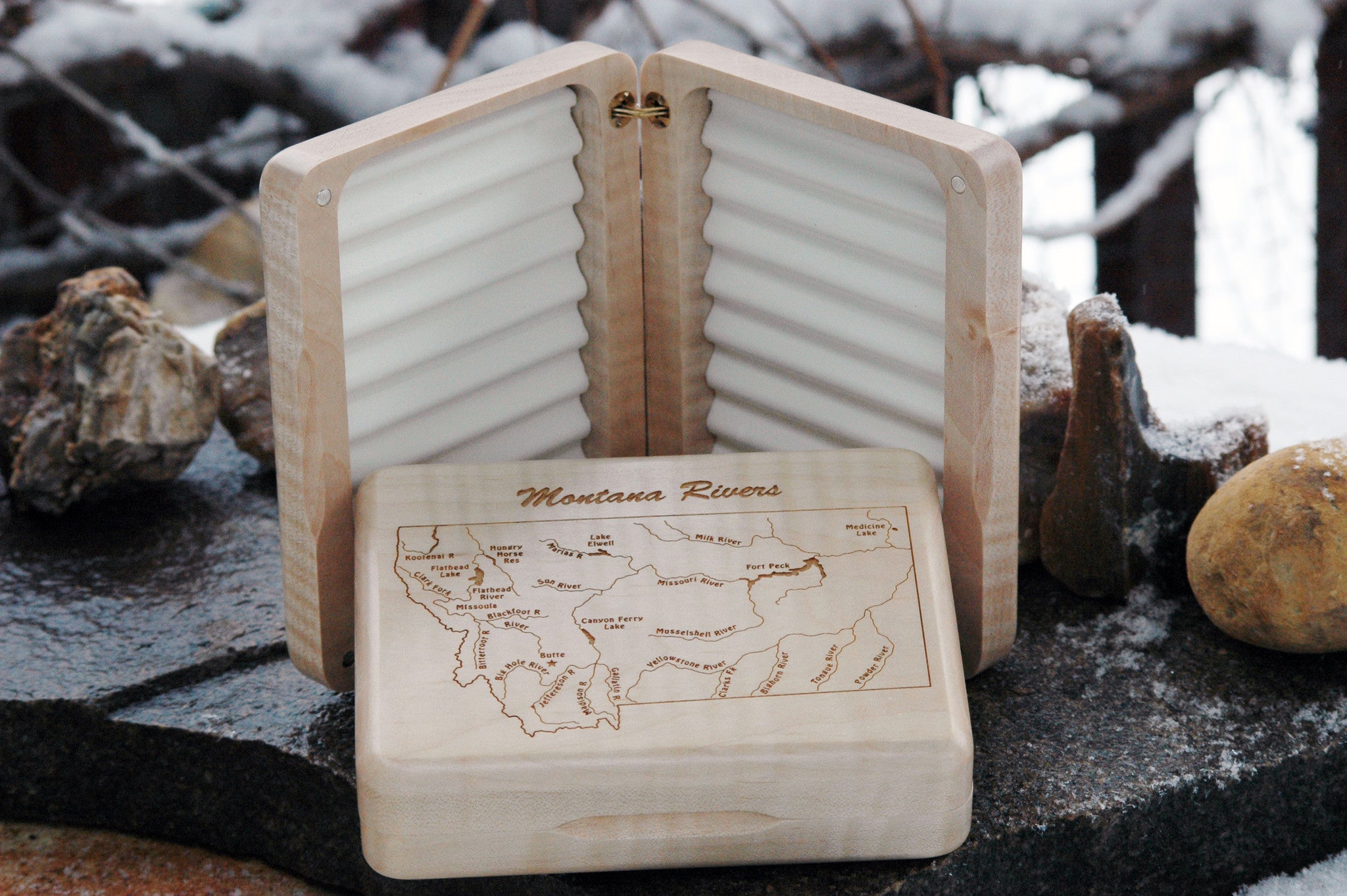 Montana River Map Fly Box - Distinctly Montana - 2