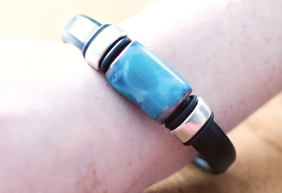 Turquoise Skies Leather Bracelet