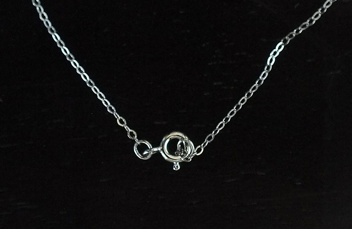 Montana Sapphire Necklace, Open Heart Pendant