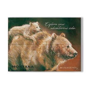 Montana Mama Bear & Cub Sign