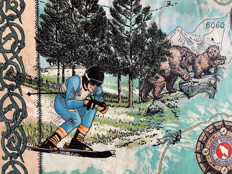 Whitefish Mountain Resort Ski Runs Sherpa Throw Blanket