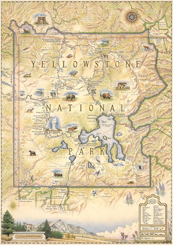 Yellowstone Soft Fleece Map