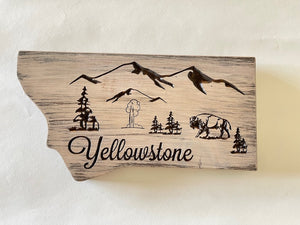 Yellowstone National Park Barnwood Sign