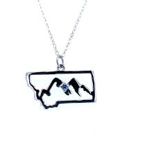 Montana Yogo Sapphire Mountain Pendant
