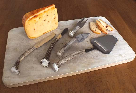 Red Deer Stag Design Cheese Slicer WITH Juniper Handle