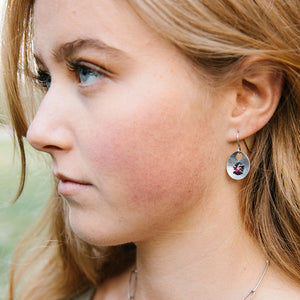 Scoops with Gemstone Earrings (Garnets or Tanzanite)