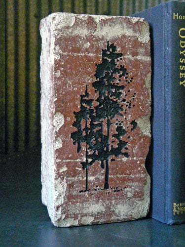 Hiking & Pine Tree Brick Book-Ends