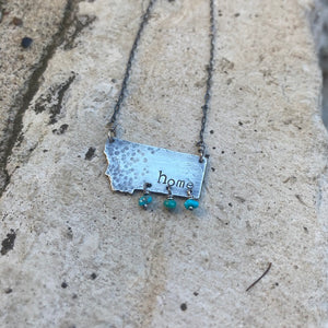 Montana 'Home" Southwest Turquoise & Sterling Necklace