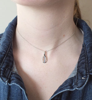 Yogo Sapphire Pendant, Small 3-Stone Teardrop - sold out by Pattra