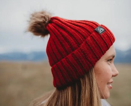 Knitted Pom Pom Beanie