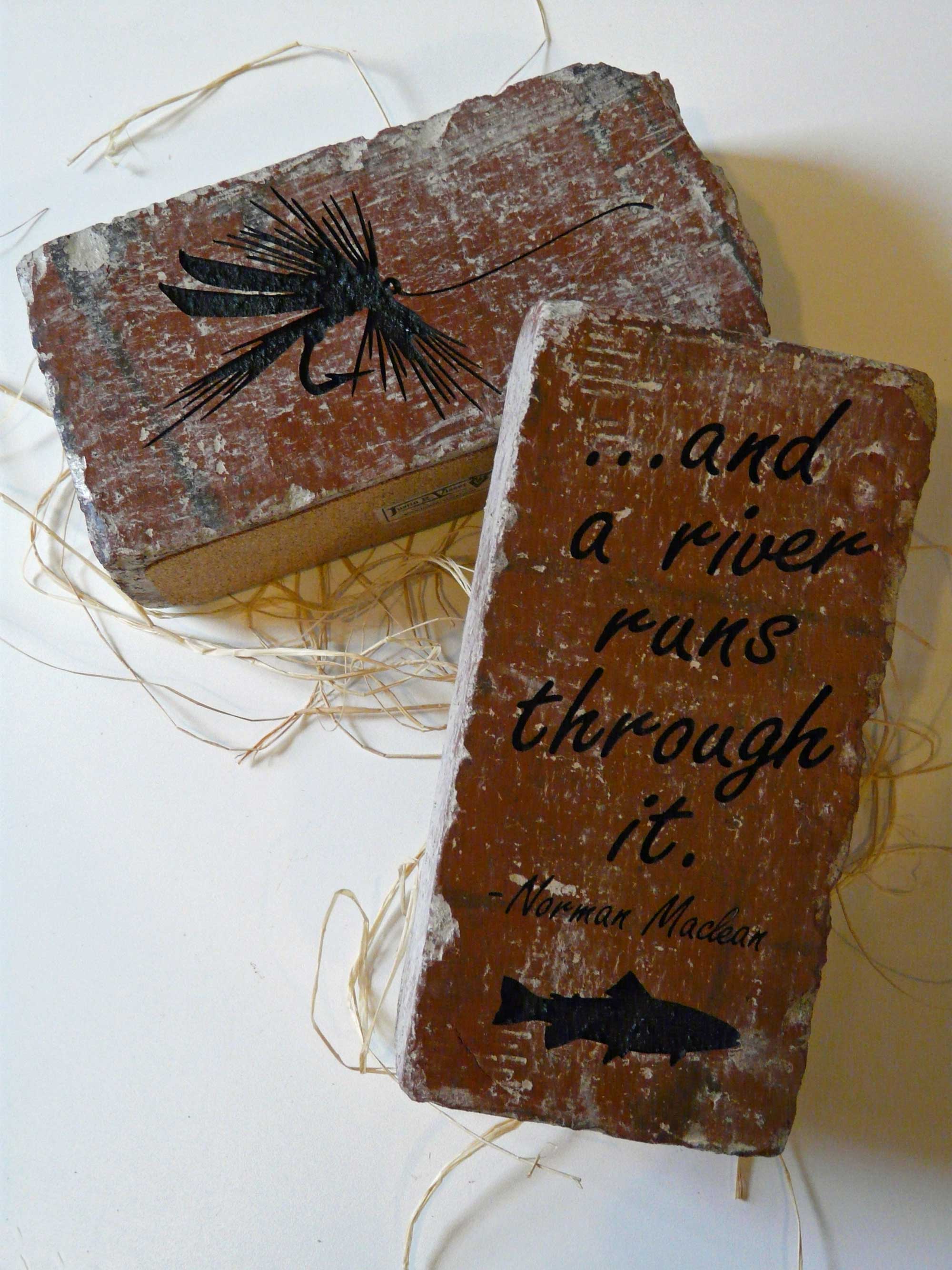 River runs through it Set Brick Book-ends