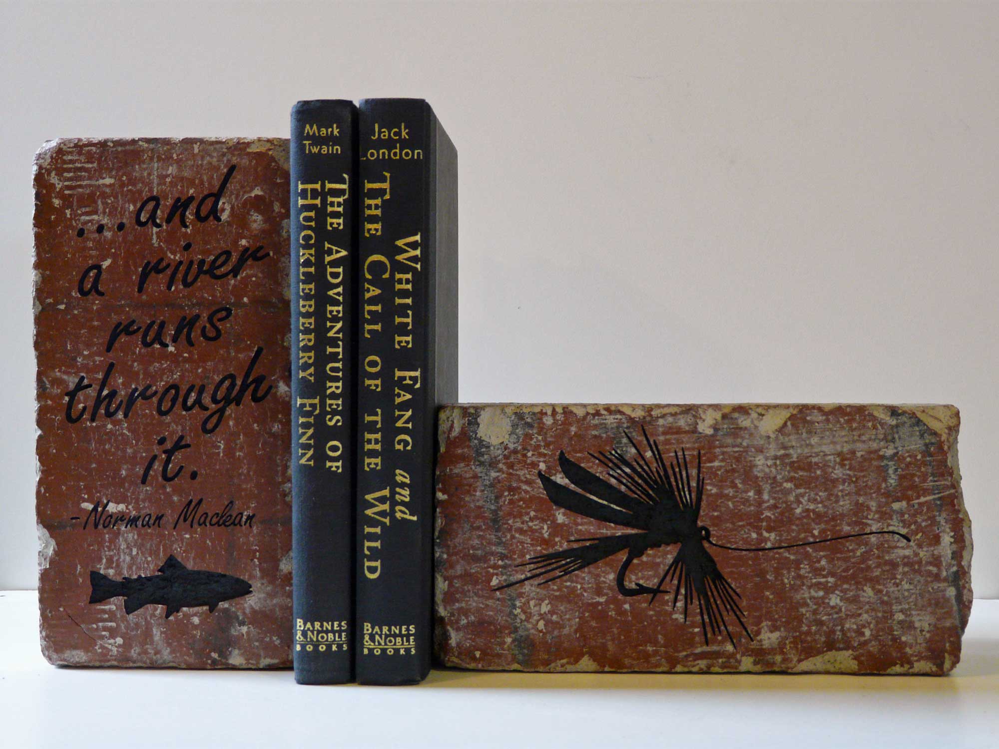 River runs through it Set Brick Book-ends