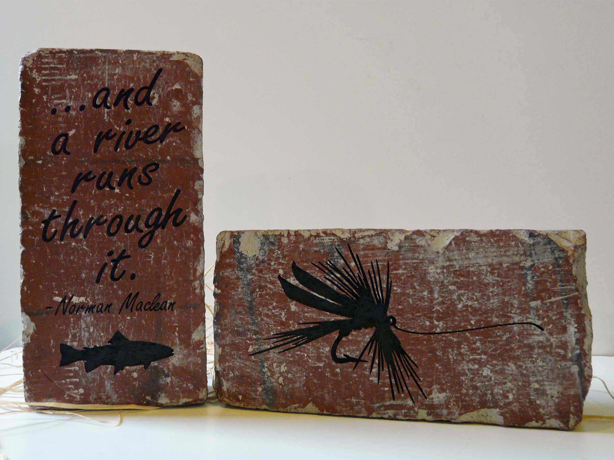 River runs through it Set Brick Book-ends