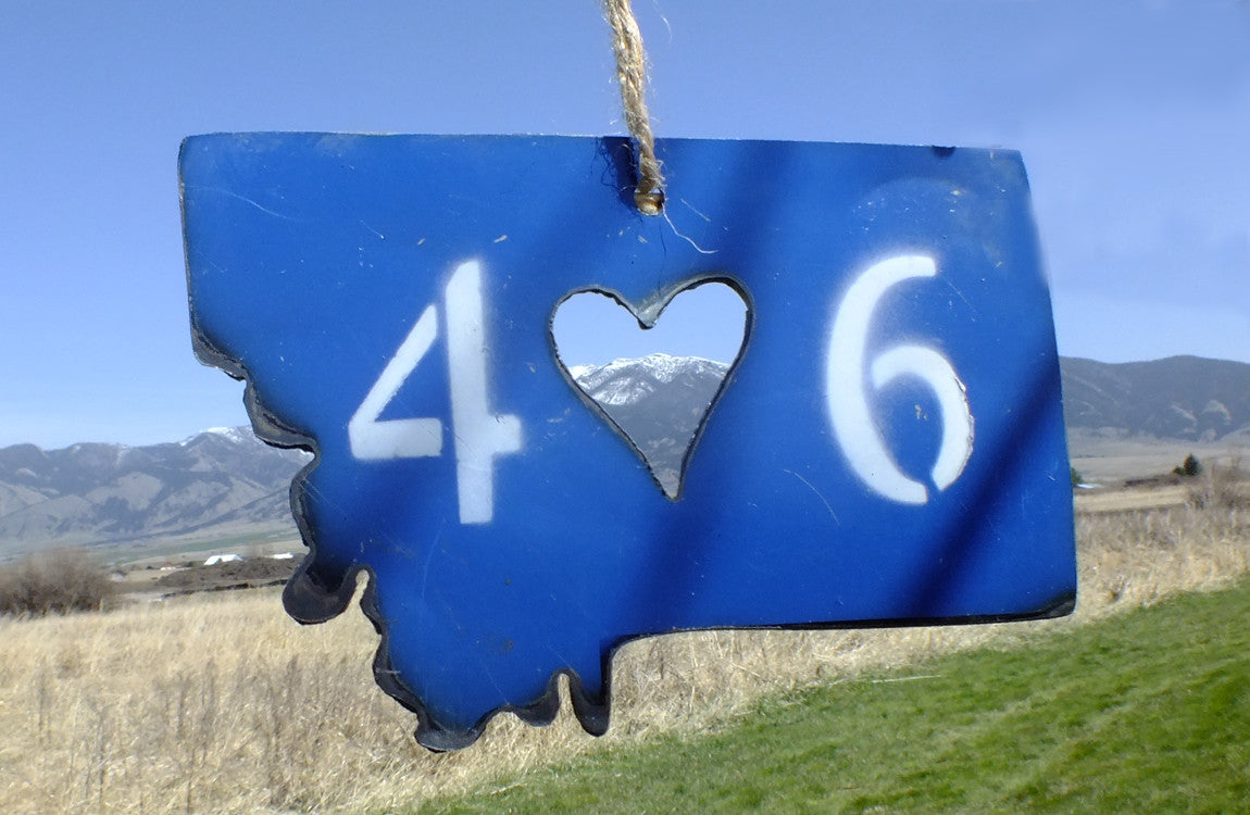 Blue Metal 406 Montana Ornament