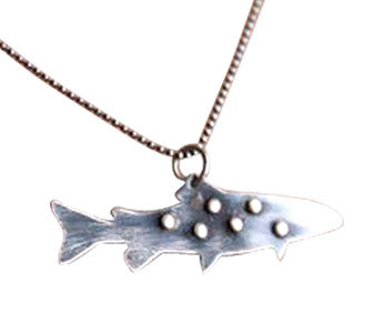 Silver Trout Necklace, Fish Jewelry, Trout Jewelry, Jewelry for Fishermen,  Trout Fishing Pendant, Wildlife Jewelry, Gift for Men -  UK