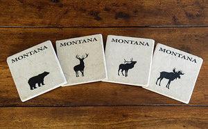 Montana Wildlife Stone Coaster Set